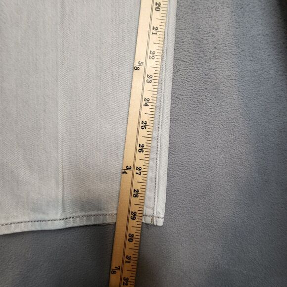 Levis 501 Mens 32x29 Gray Denim Jeans Straight Leg Button Fly Distressed - Picture 7 of 10